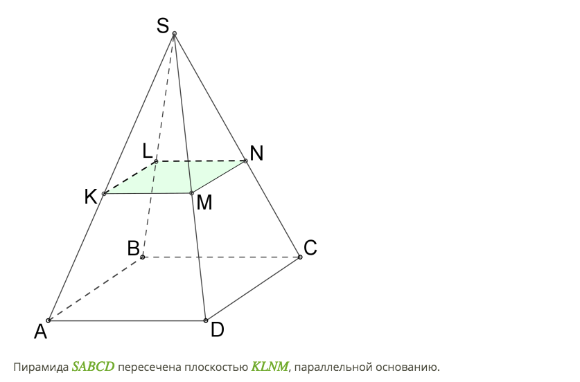 Самостоятельная работа по геометрии 10 класс пирамиды. Пирамида SABCD пересечена плоскостью klnm, параллельной основанию.. Пирамида пересечена плоскостью klnm параллельной основанию. Пирамида SABCD пересечена плоскостью. Правильная четырехугольная пирамида на плоскости.