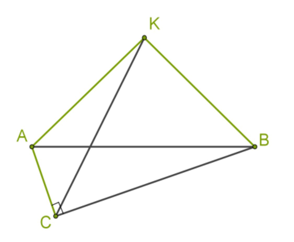Плоскости равносторонних треугольников перпендикулярны. Равнобедренные прямоугольные треугольники перпендикулярны. Равнобедренный треугольник на плоскости. Рассчитай расстояние CK, если ka=KB=CA= 24 cm, CB = 32 cm, ab= 40 cm.. Рассчитай расстояние CK, если ka=KB=CA= 56 cm, CB = 90 cm, ab= 106 cm..